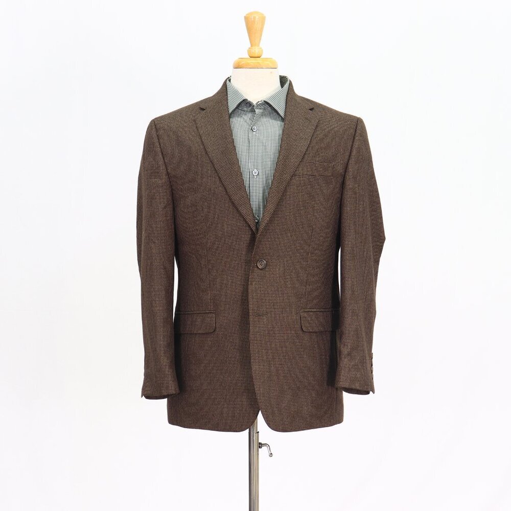 Chaps 40R Brown HT 2-Button Sport Coat Blazer Jacket T348